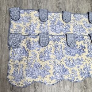 Waverly Country Life Vintage Toile Quilted Window Valances Set of 2